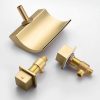 wowow 2 handle waterfall brushed gold roman tub faucet