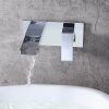 wowow 2 hole waterfall chrome wallmount bathroom sink faucet