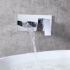 wowow 2 hole waterfall chrome wallmount bathroom sink faucet