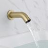 wowow 3 handle brushed gold tub faucet