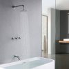 wowow 3 handle chrome shower tub faucet combo set