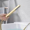 wowow 5 hole brushed gold waterfall roman tub filler with sprayer