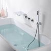 wowow 5 hole chrome wall mount waterfall tub filler