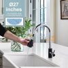 wowow black and chrome kitchen faucet with sprayer