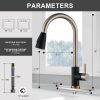 wowow black and gold kitchen faucet