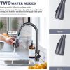 wowow black stainless kitchen faucet with sprayer 5