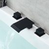 wowow black widespread modern bathroom sink faucet