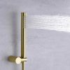wowow brushed gold rain shower system with handheld spray
