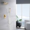 wowow brushed gold rain shower system with valve and trim