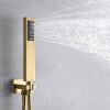 wowow brushed gold rain shower system with valve and trim