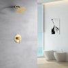 wowow brushed gold rainfall shower faucet set