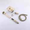 wowow brushed gold swivel wall mount tub filler with hand shower