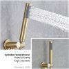 wowow brushed gold tub shower combo faucet with handheld