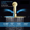 wowow brushed gold tub shower combo faucet with handheld