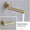 wowow brushed gold tub shower combo faucet with handheld