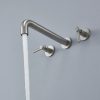 wowow brushed nickel 2 handle wall mount bathtub faucet