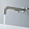 wowow brushed nickel 2 handle wall mount bathtub faucet