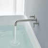 wowow brushed nickel 2 handle wall mount bathtub faucet