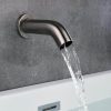 wowow brushed nickel 3 handle tub filler with hand shower
