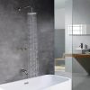 wowow brushed nickel 3 knob tub and shower faucet set
