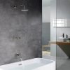 wowow brushed nickel 3 knob tub and shower faucet set