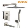 wowow brushed nickel bathtub shower faucet combos