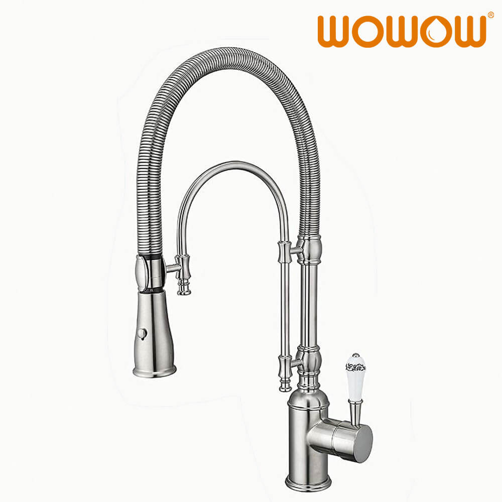 wowow brushed nickel solid brass pre rinse faucet