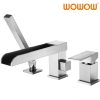 wowow brushed nickel deck mount roman tub filler