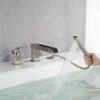 wowow brushed nickel deck mount roman tub filler