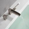 wowow brushed nickel deck mount roman tub filler