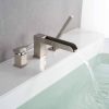 wowow brushed nickel deck mount roman tub filler