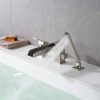 wowow brushed nickel deck mount roman tub filler