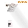 wowow brushed nickel rain shower head system