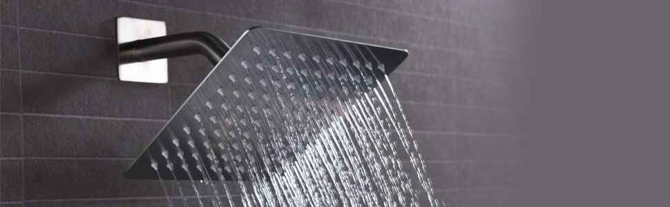 wowow brushed nickel rain shower head system