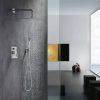 wowow brushed nickel rain shower system with 12 inch shower head
