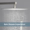 wowow brushed nickel rain shower system with body jets and handheld
