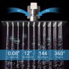 wowow brushed nickel rain shower system with body jets and handheld