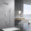 wowow brushed nickel rain shower system with handheld spray