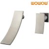 wowow brushed nickel single handle wall mount waterfall bathroom sink faucet