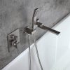 wowow brushed nickel swivel wall mounted tub filler with hand shower