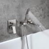 wowow brushed nickel swivel wall mounted tub filler with hand shower