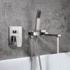 wowow brushed nickel swivel wall mounted tub filler with hand shower