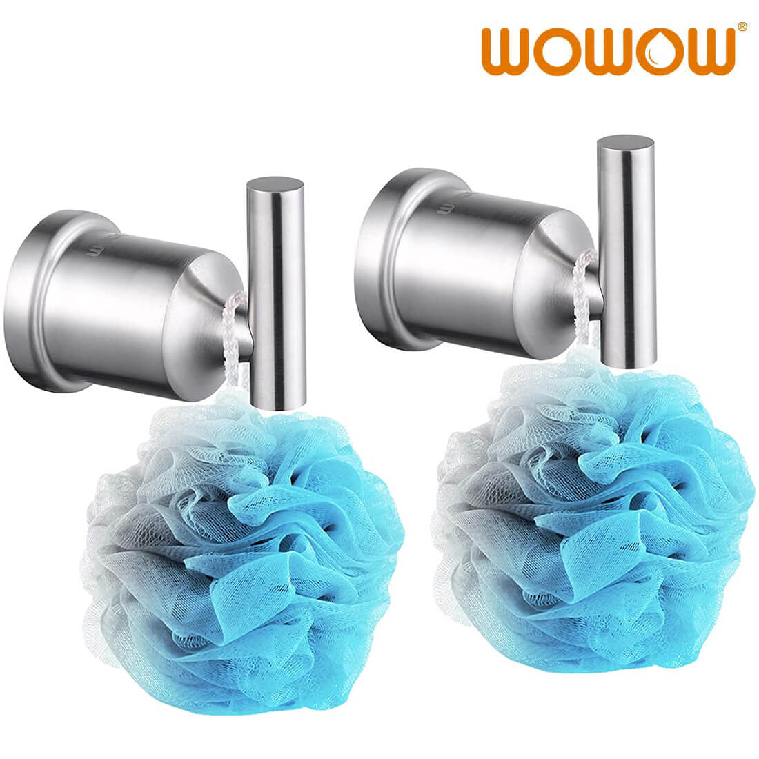 wowow brushed nickel wall mounted towel hooks