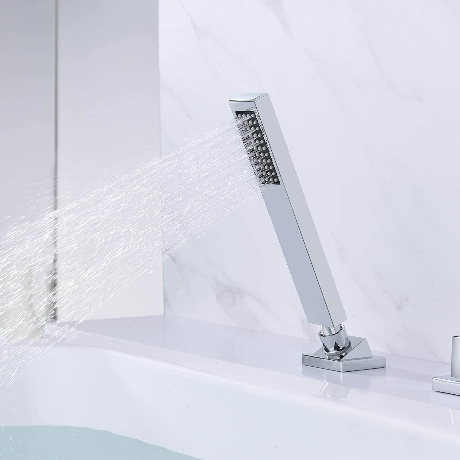 wowow chrome 5 hole waterfall roman tub faucet