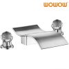 wowow chrome bathroom faucet with crystal knobs