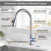 wowow chrome pull down kitchen faucet