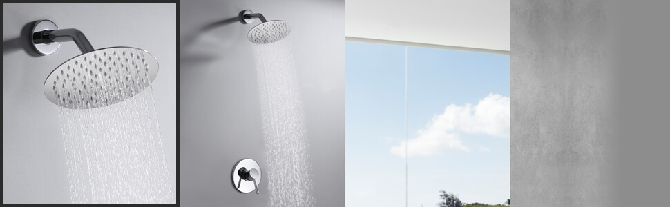 wowow chrome rain shower system