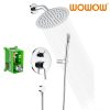 wowow chrome rain shower system with handheld spray