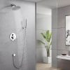 wowow chrome rain shower system with handheld spray