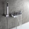 wowow chrome bathroom tub filler faucet with handheld shower